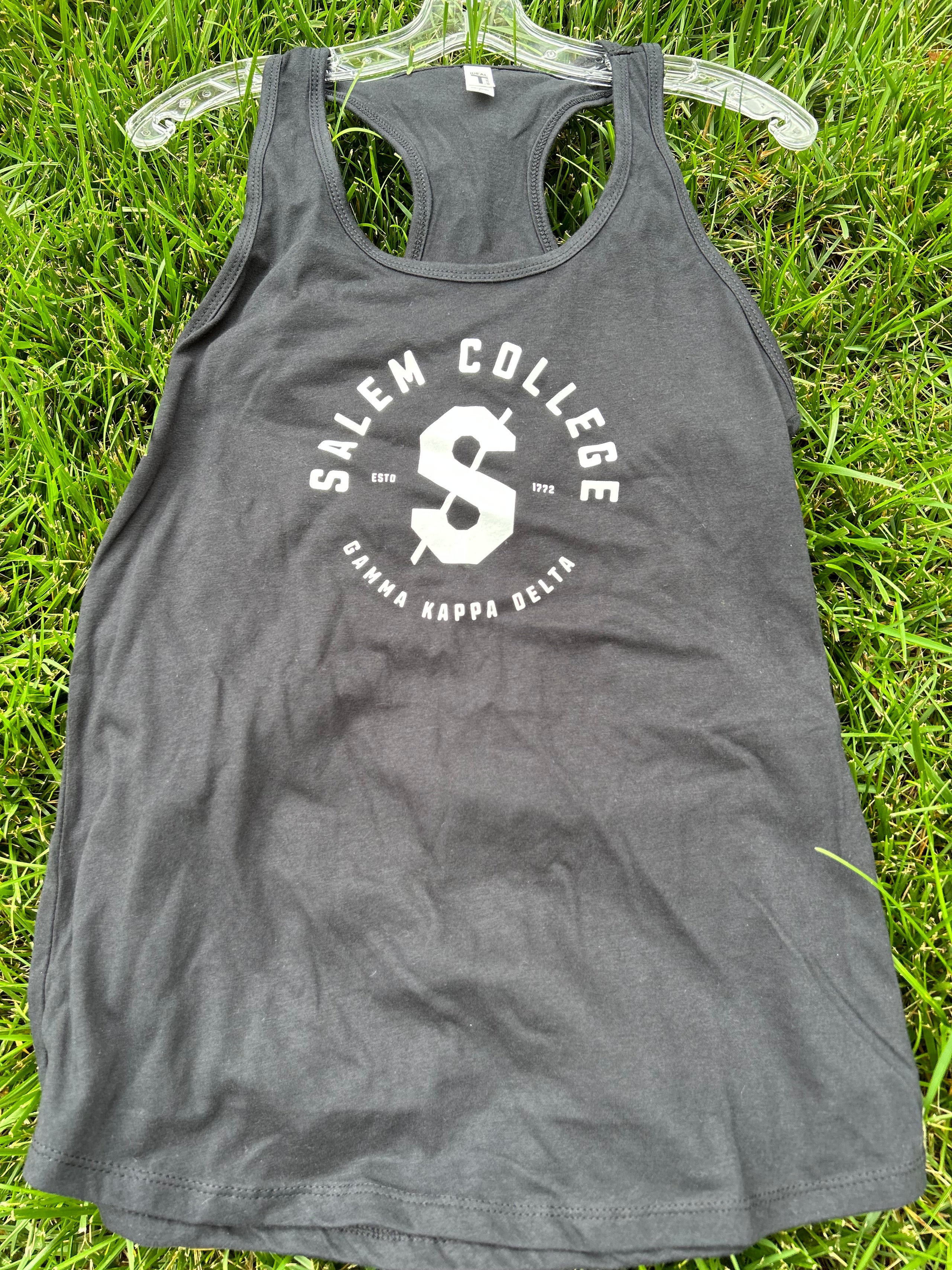 Tank Salem College S Strike logo and Gamma Kappa Delta | Salem Mercantile